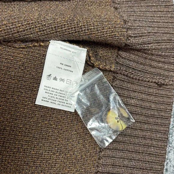Pendleton Mens Shawl Collar Cardigan‎ Harding Sweater Brown Cotton Button Up Sm